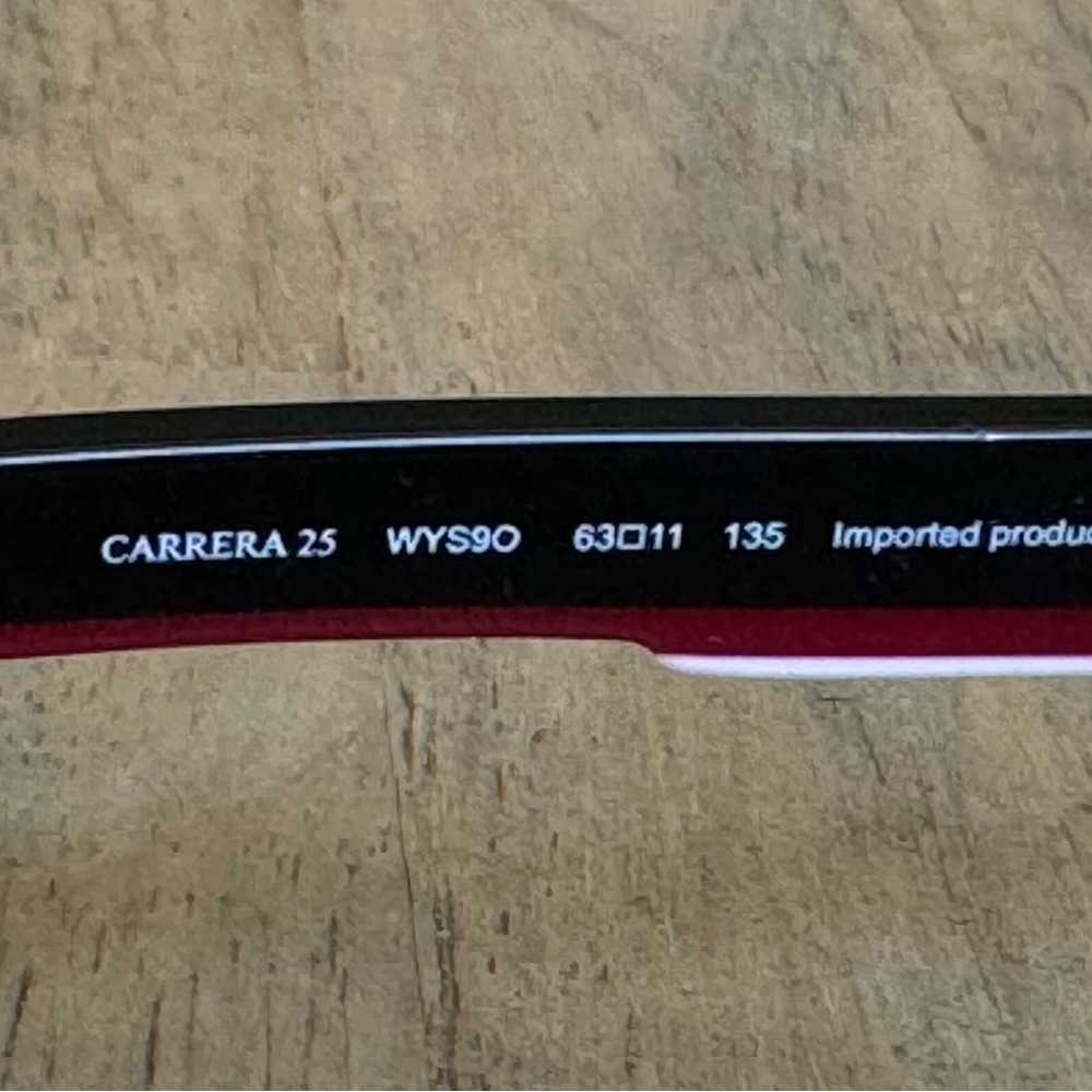 Carrera Black and Red Sunglasses - Picture 5 of 5